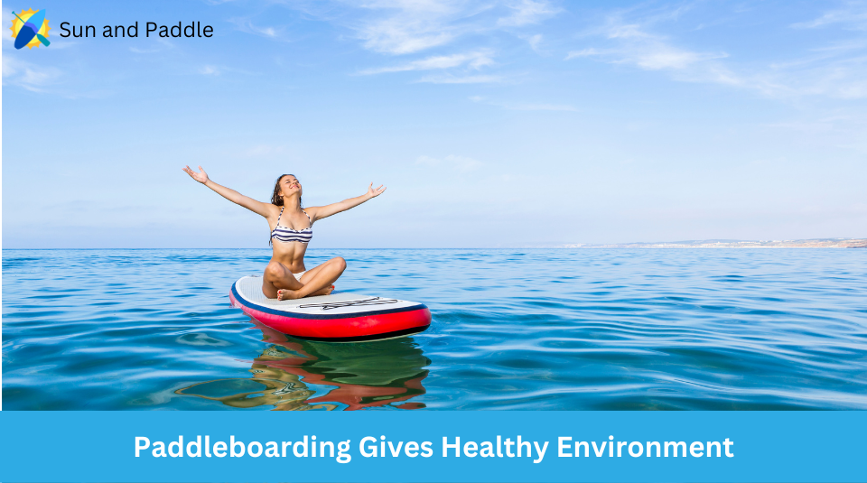 Woman Feels Happy and Free on a Paddleboard