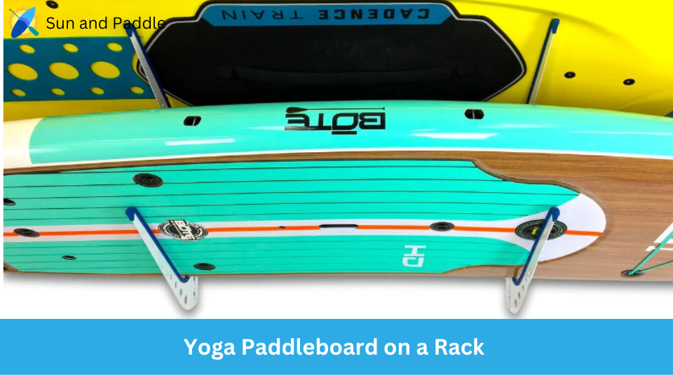 Paddleboards Stored on a Rack Installed Against the Wall